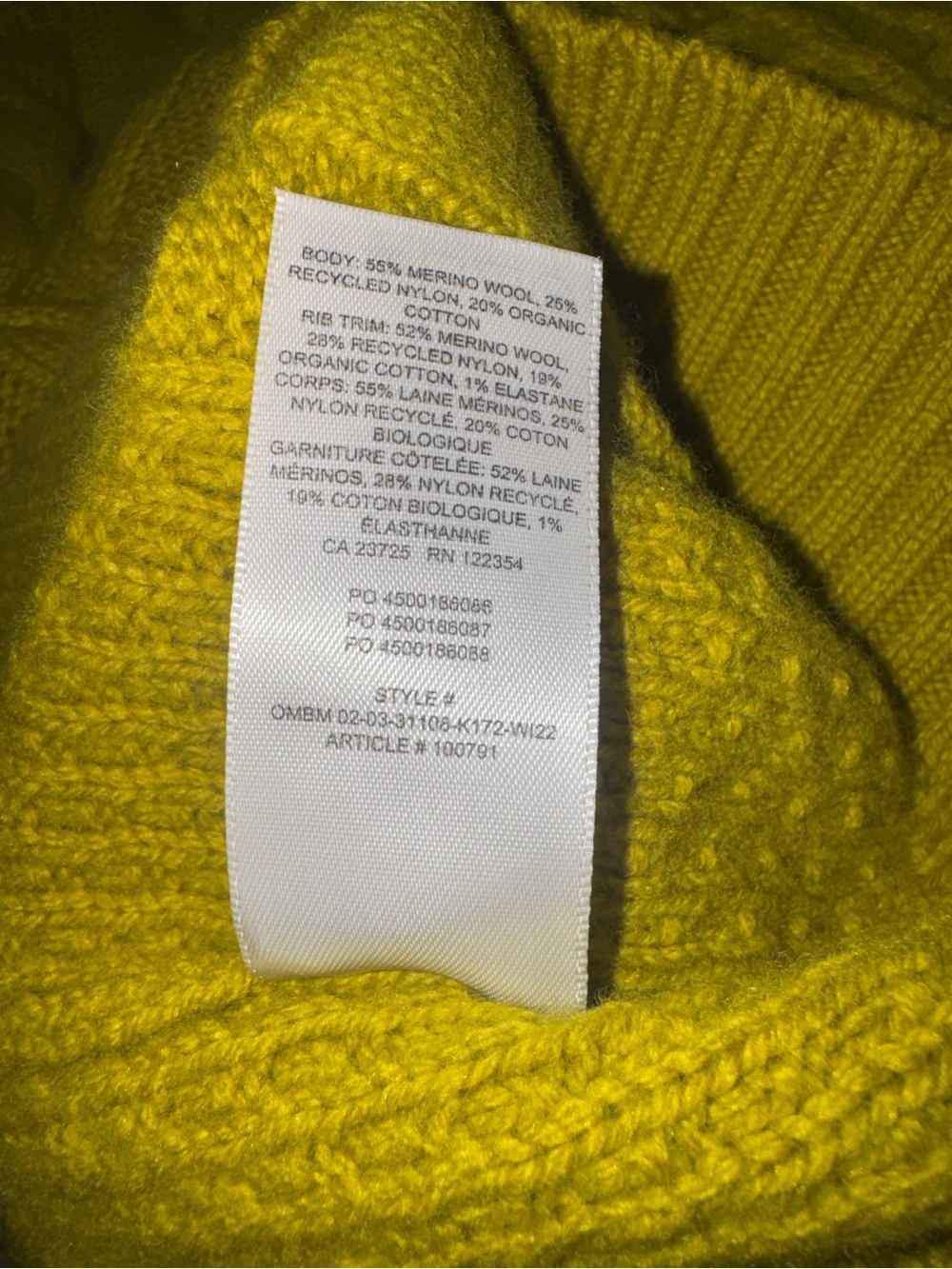 Aritzia —Sunday Best — Bright Green, Oversized Cable Knit Peggy Sweater - Picture 5 of 5